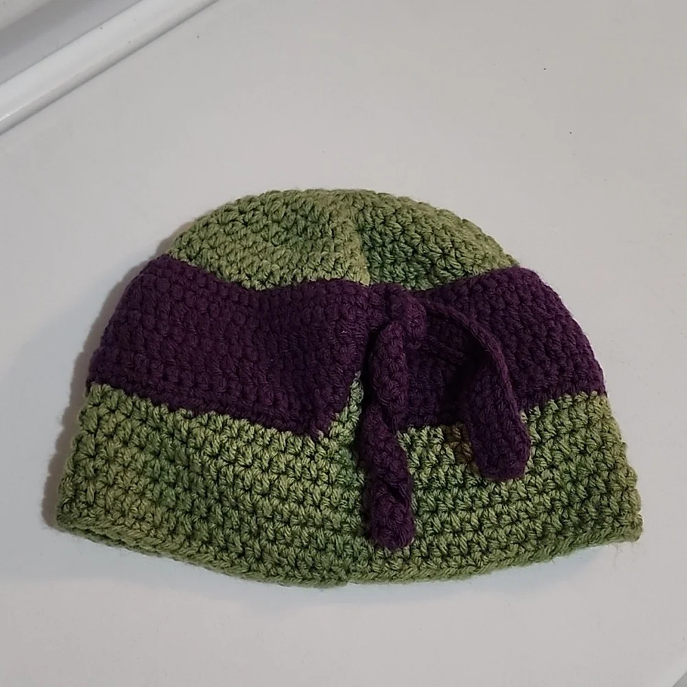 Teenage Mutant Ninja Turtles Donatello crochet beanie hat - Picture 2 of 2